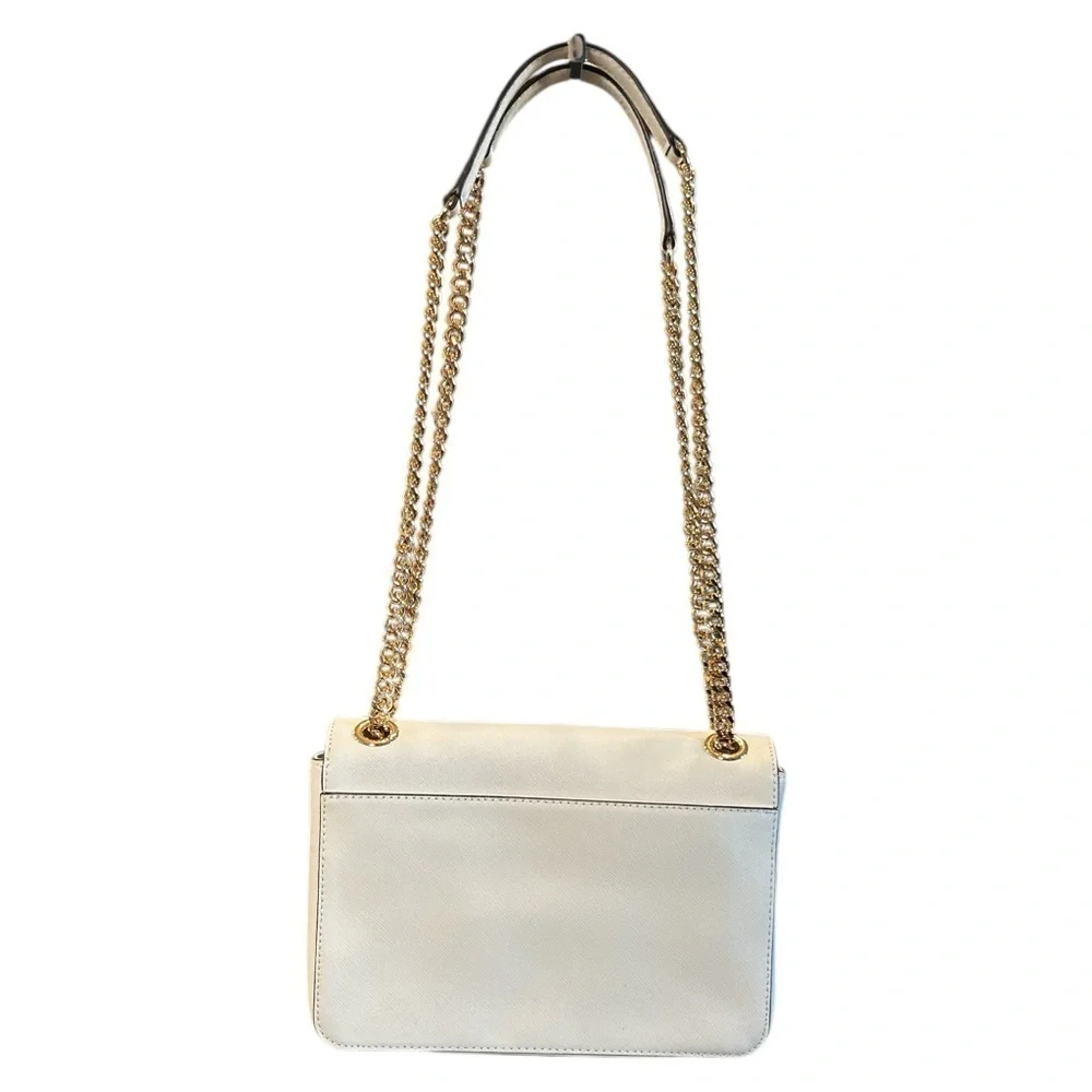 NWOT Michael Kors White Chain Handle Studded Crossbody Purse Handbag